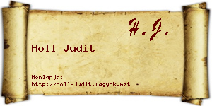 Holl Judit névjegykártya